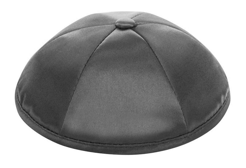 Dark Grey Deluxe Satin Kippah